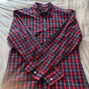 J. Crew Red and Blue Plaid Dress Shirt